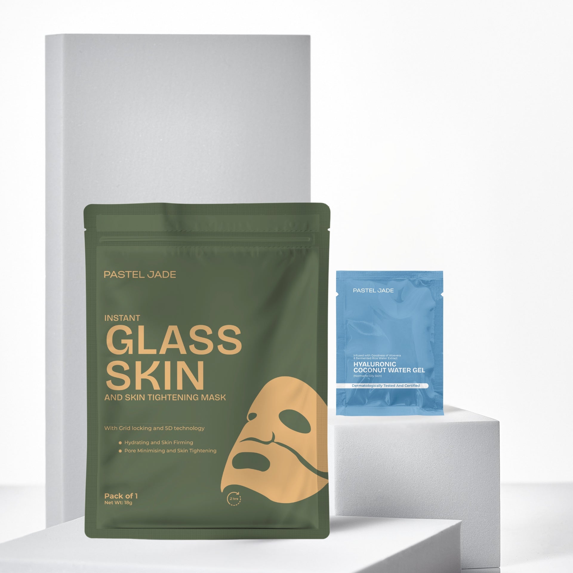 Glass skin mask mini coconut gel oily trial+  1 glass skin mask