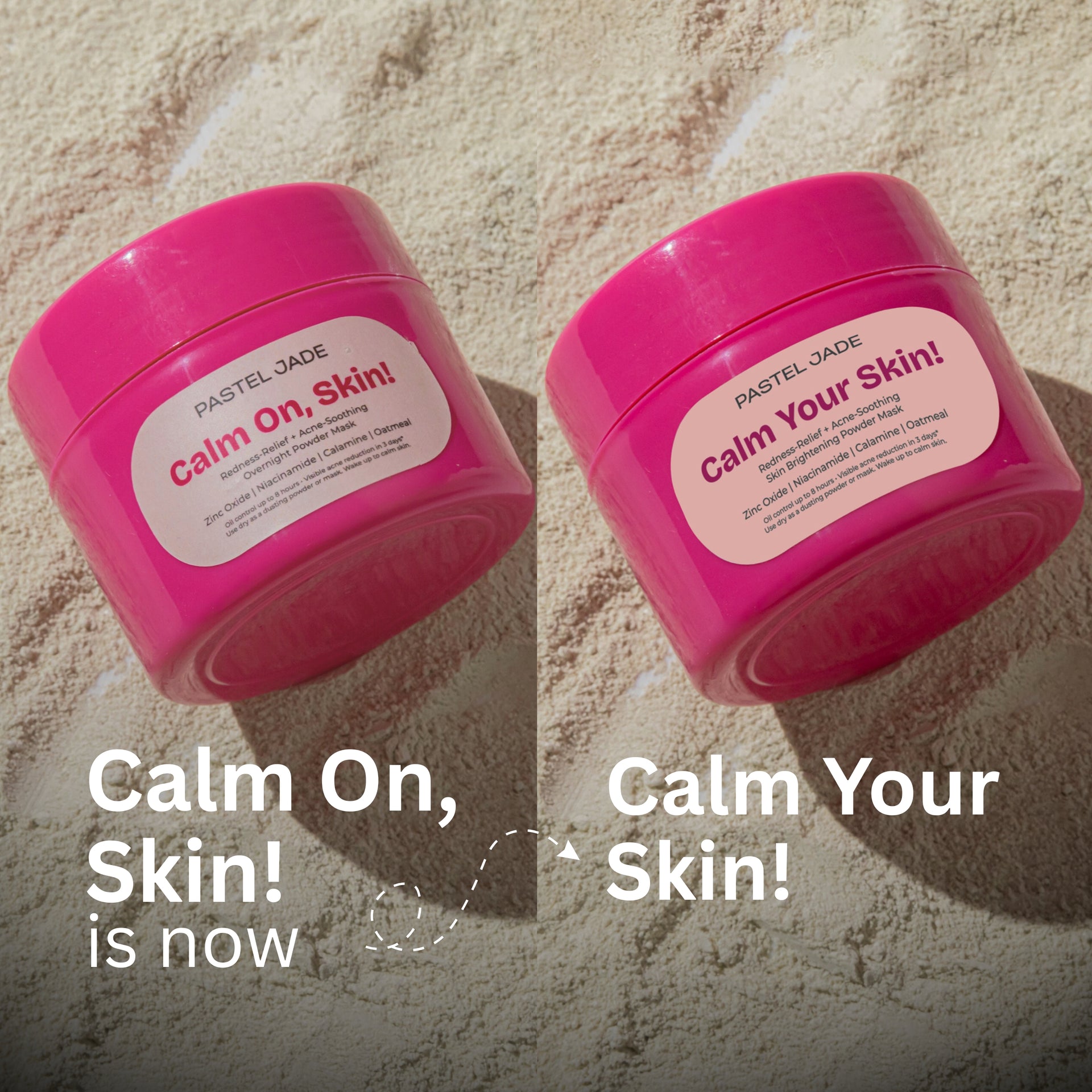 Calm Your Skin! Targets acne, redness, pigmentation, oiliness, dry patches, sensitivity, flare-ups & barrier damage — for all skin types that are prone to breakouts.
