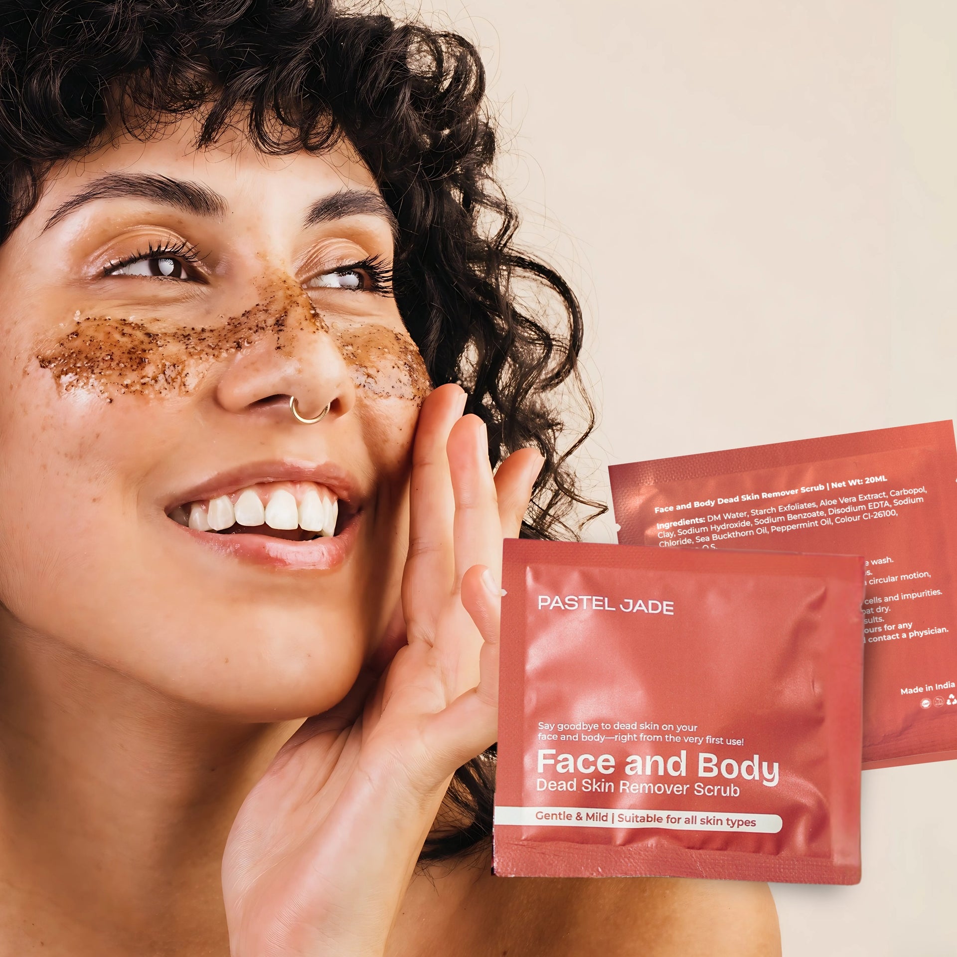 Trial Pack of 1 (Face and Body Dead Skin Remover Scrub) (For Normal and Oily skin) (Not suitable for sensitive skin)