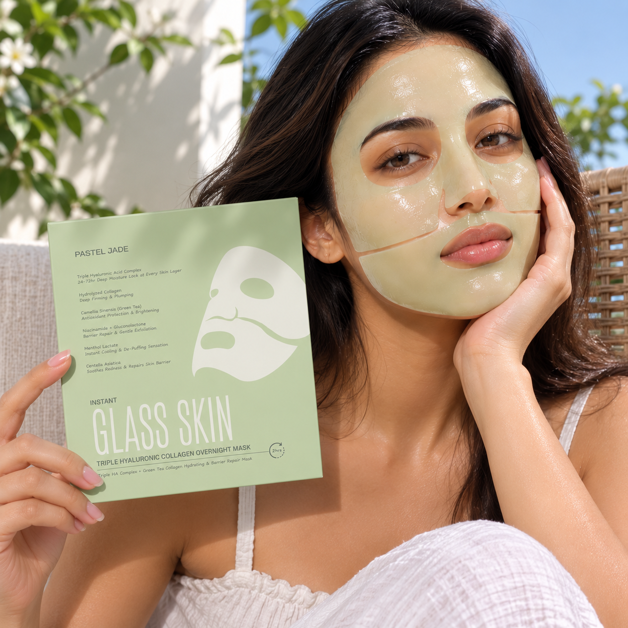 Instant Glass Skin — Triple Hyaluronic Collagen Overnight Mask