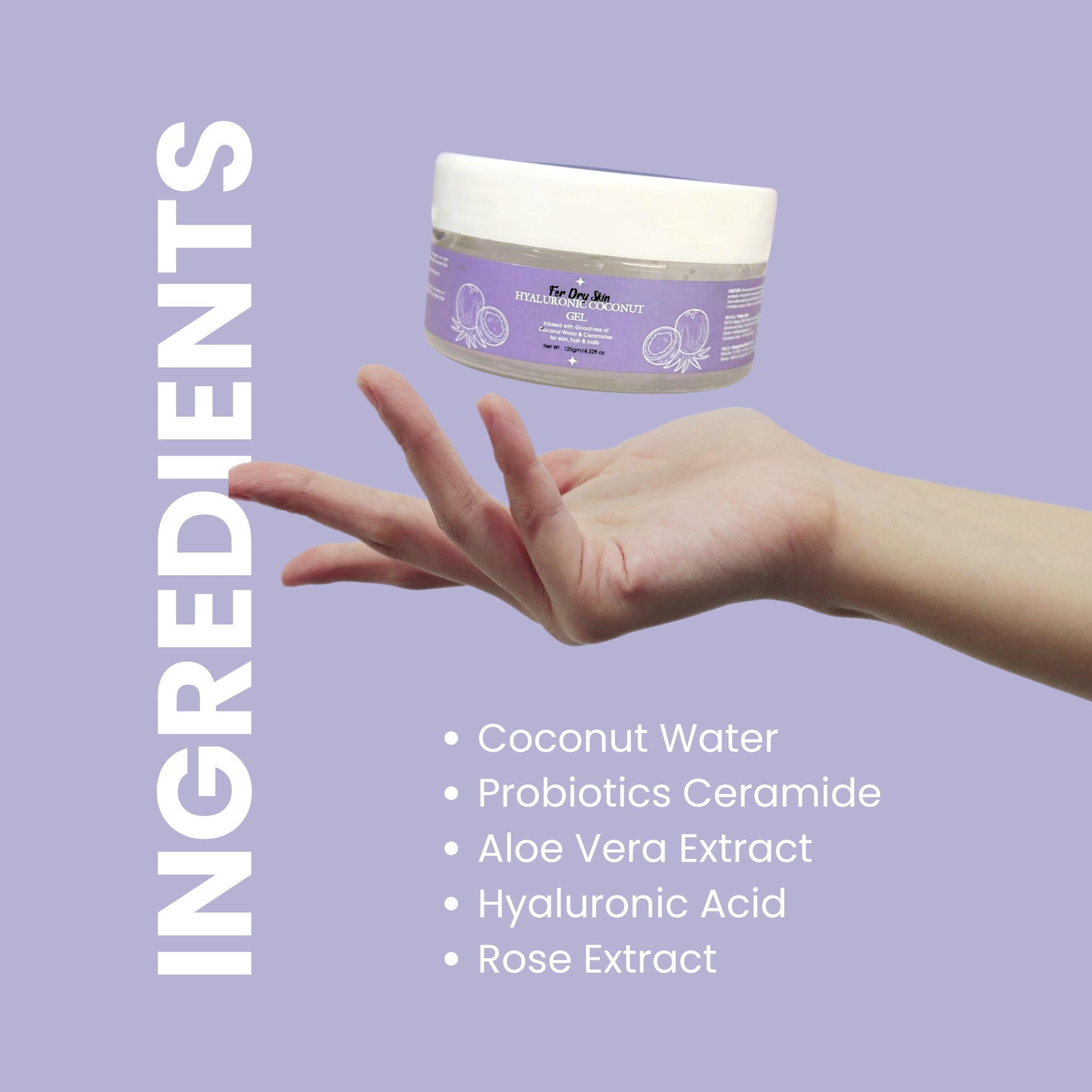 Hyaluronic Coconut Gel Dry Skin 250 gm