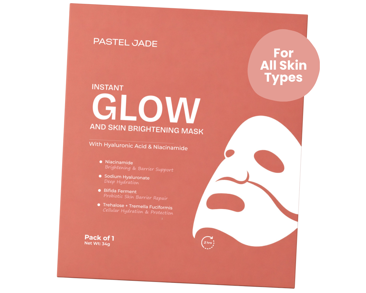 Instant Glow and Skin Brightening Mask pack of 1 (Bio collagen mask)