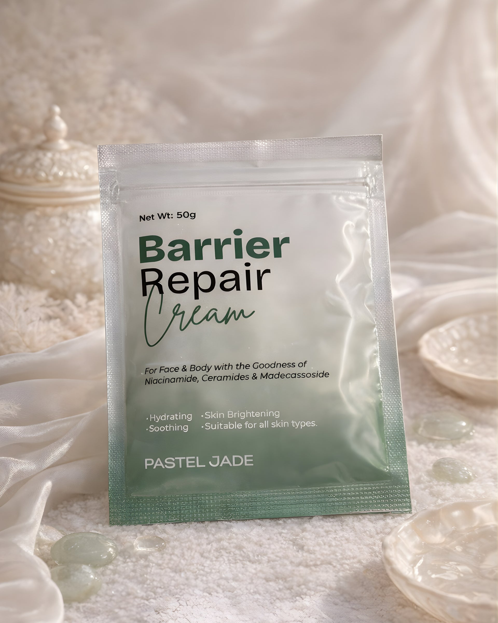 Lightweight Barrier Repair Cream (Ceramides + Niacinamide) Glowy • Breathable • Face & Body