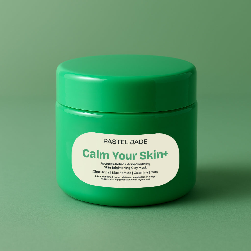 Calm Your Skin+ Targets acne, redness, pigmentation, oiliness, dry patches, sensitivity, flare-ups & barrier damage — for all skin types that are prone to breakouts.