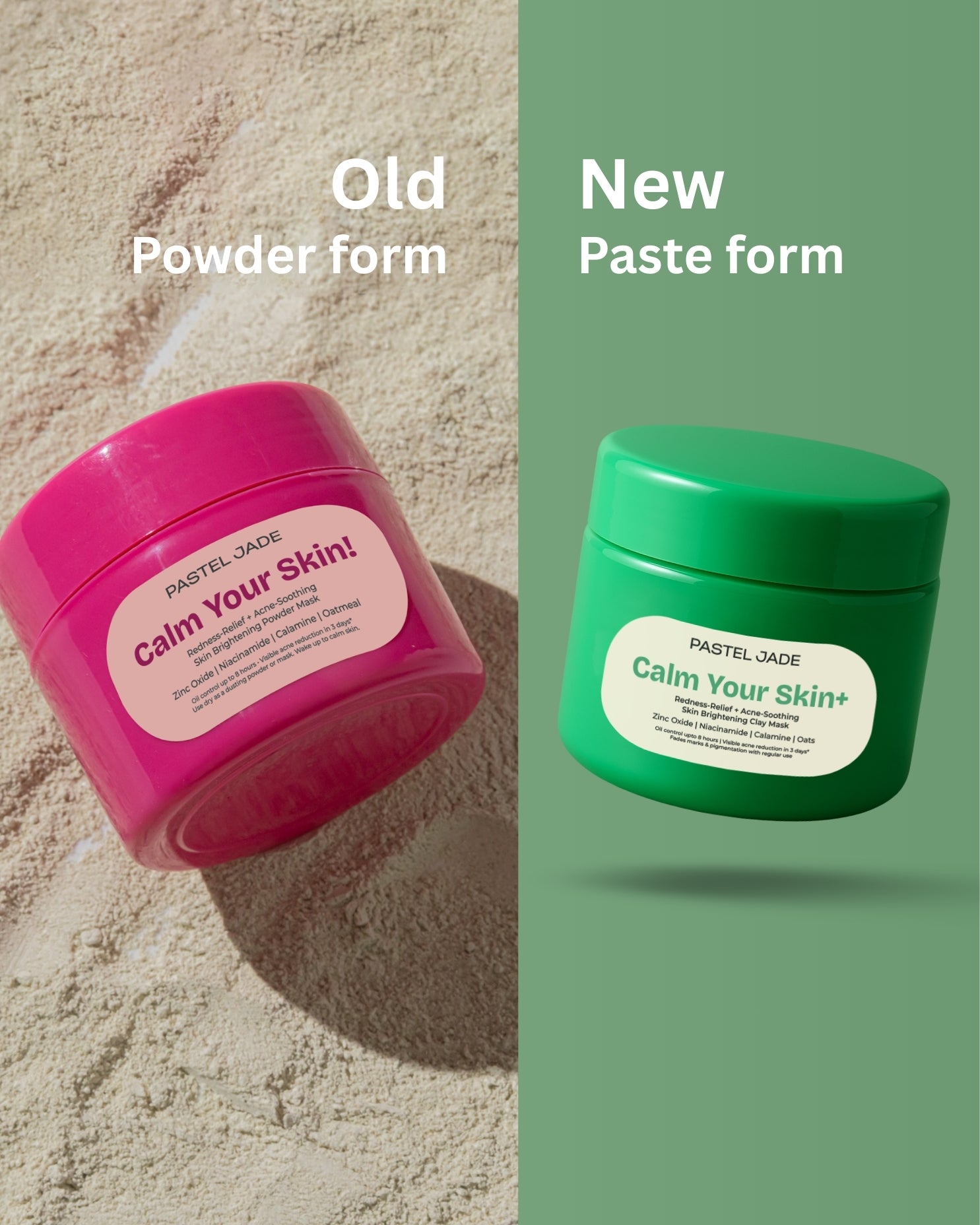 Calm Your Skin+ Targets acne, redness, pigmentation, oiliness, dry patches, sensitivity, flare-ups & barrier damage — for all skin types that are prone to breakouts.