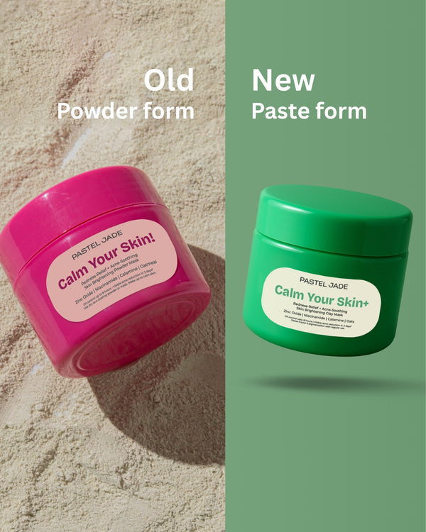 Calm Your Skin+ Targets acne, redness, pigmentation, oiliness, dry patches, sensitivity, flare-ups & barrier damage — for all skin types that are prone to breakouts.