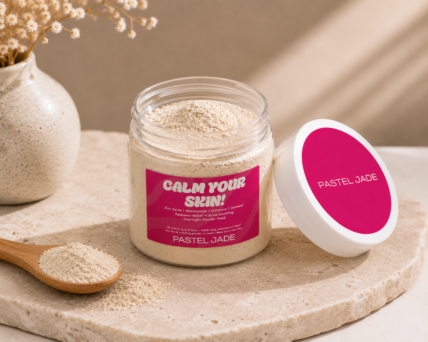 Calm Your Skin!  250 gmTargets acne, redness, pigmentation, oiliness, dry patches, sensitivity, flare-ups & barrier damage — for all skin types that are prone to breakouts.