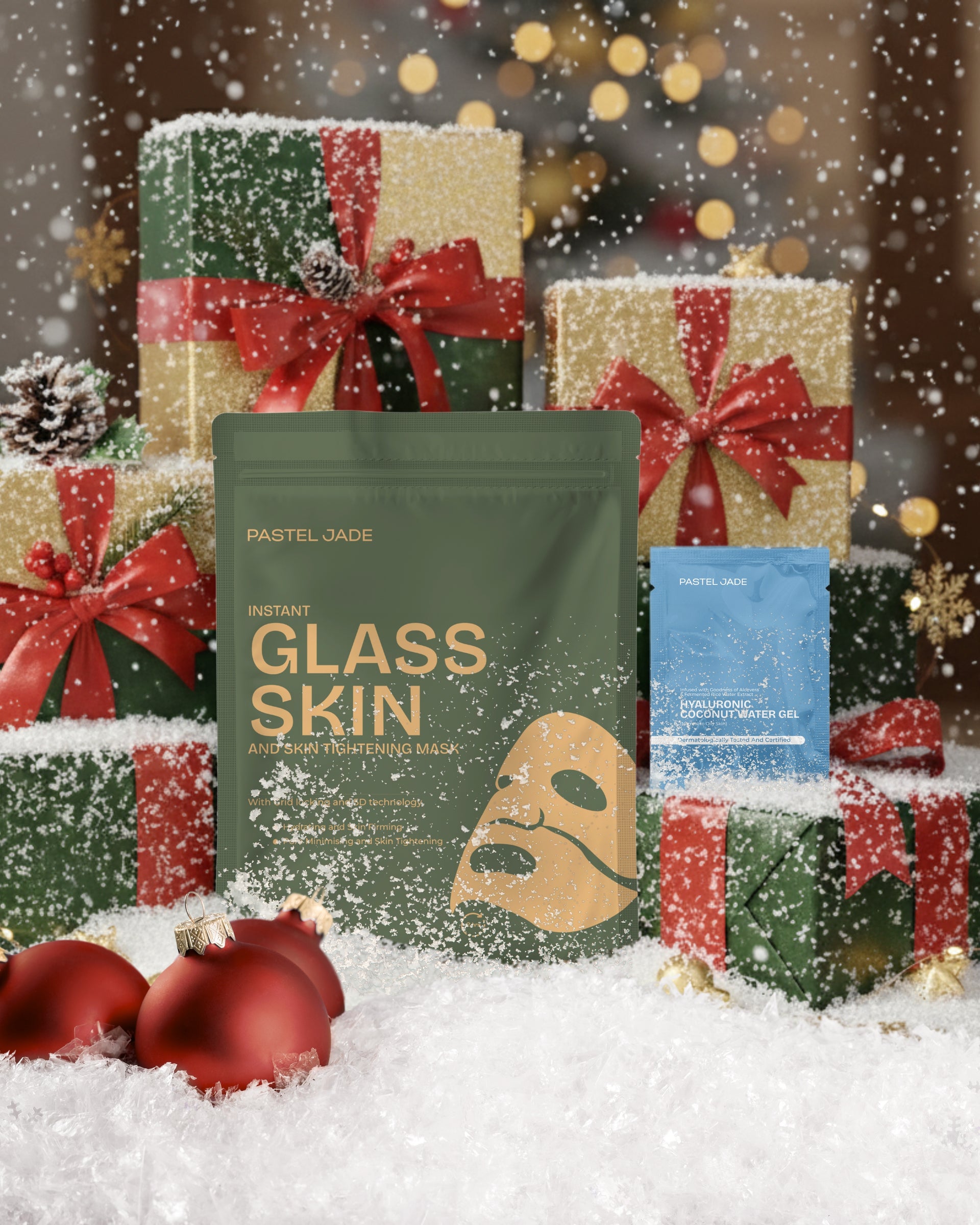 Glass skin mask mini coconut gel oily trial+  1 glass skin mask