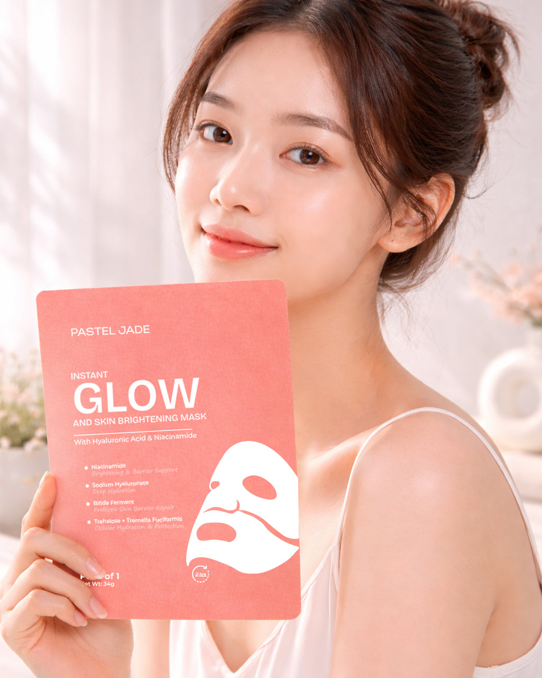 Instant Glow and Skin Brightening Mask pack of 1 (Bio collagen mask)