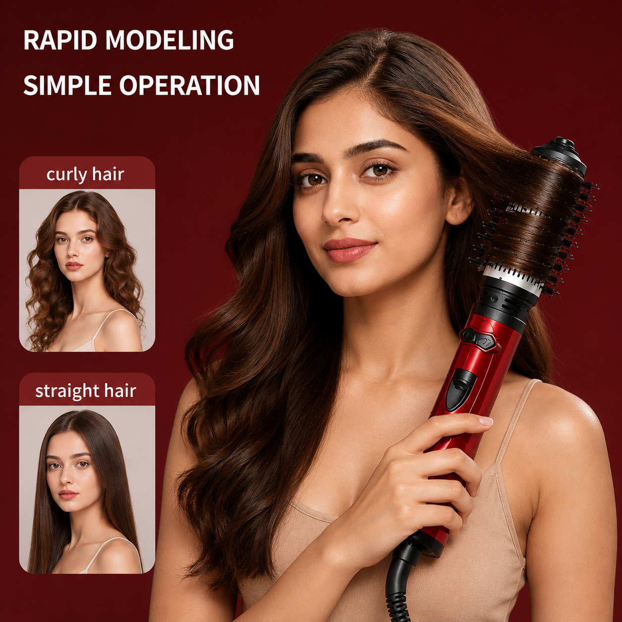 Trilisto- 3-in-1 Hot air styling brush

Curl. Straighten. Blow-dry.