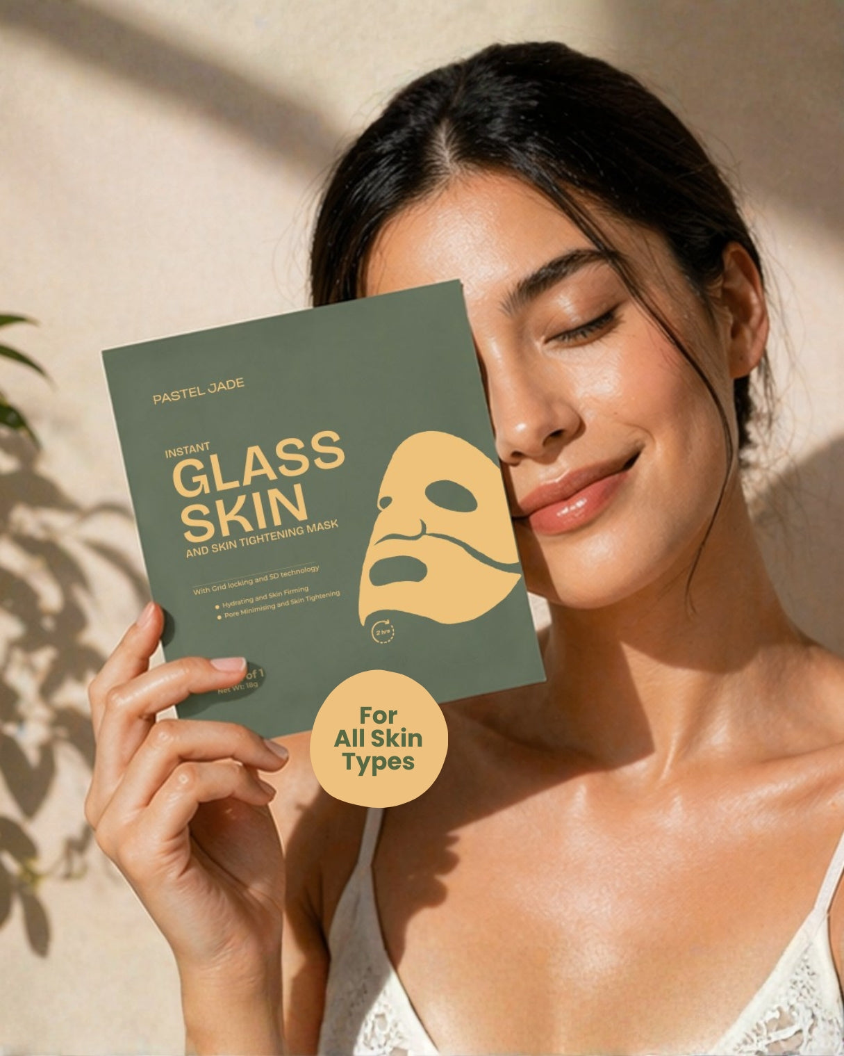 Instant Glass Skin and Skin Tightening Mask pack of 1 (Bio collagen mask)