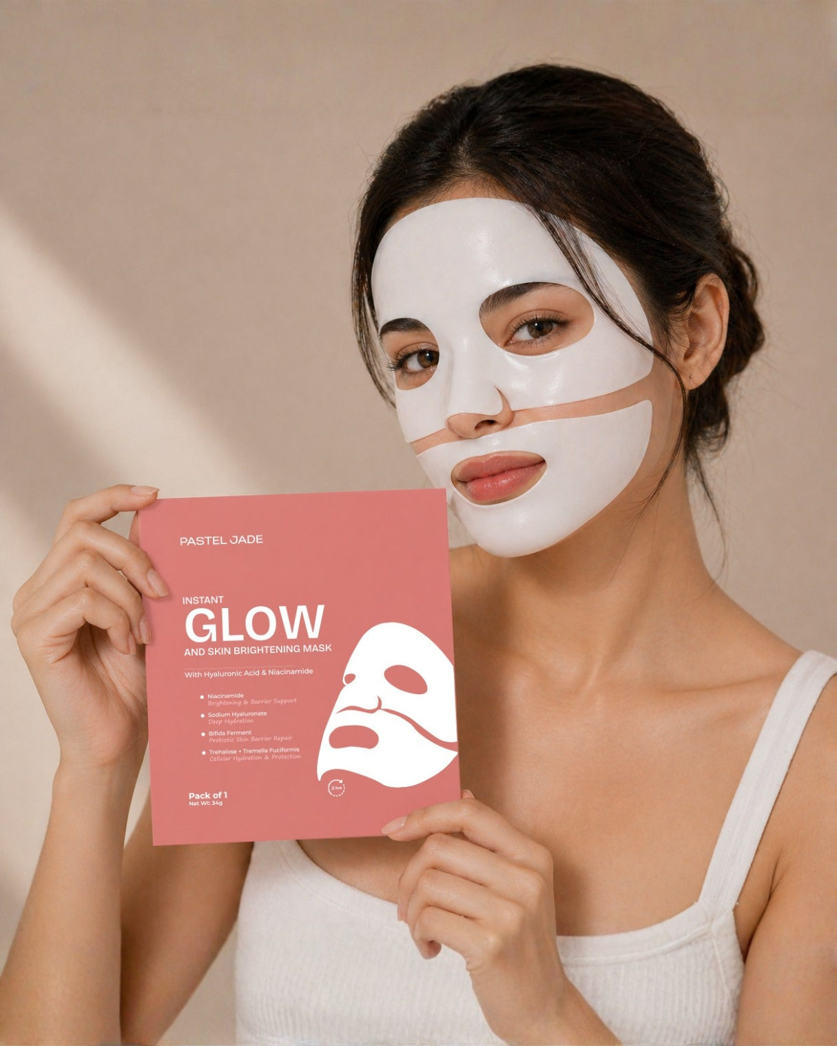 Instant Glow and Skin Brightening Mask pack of 1 (Bio collagen mask)