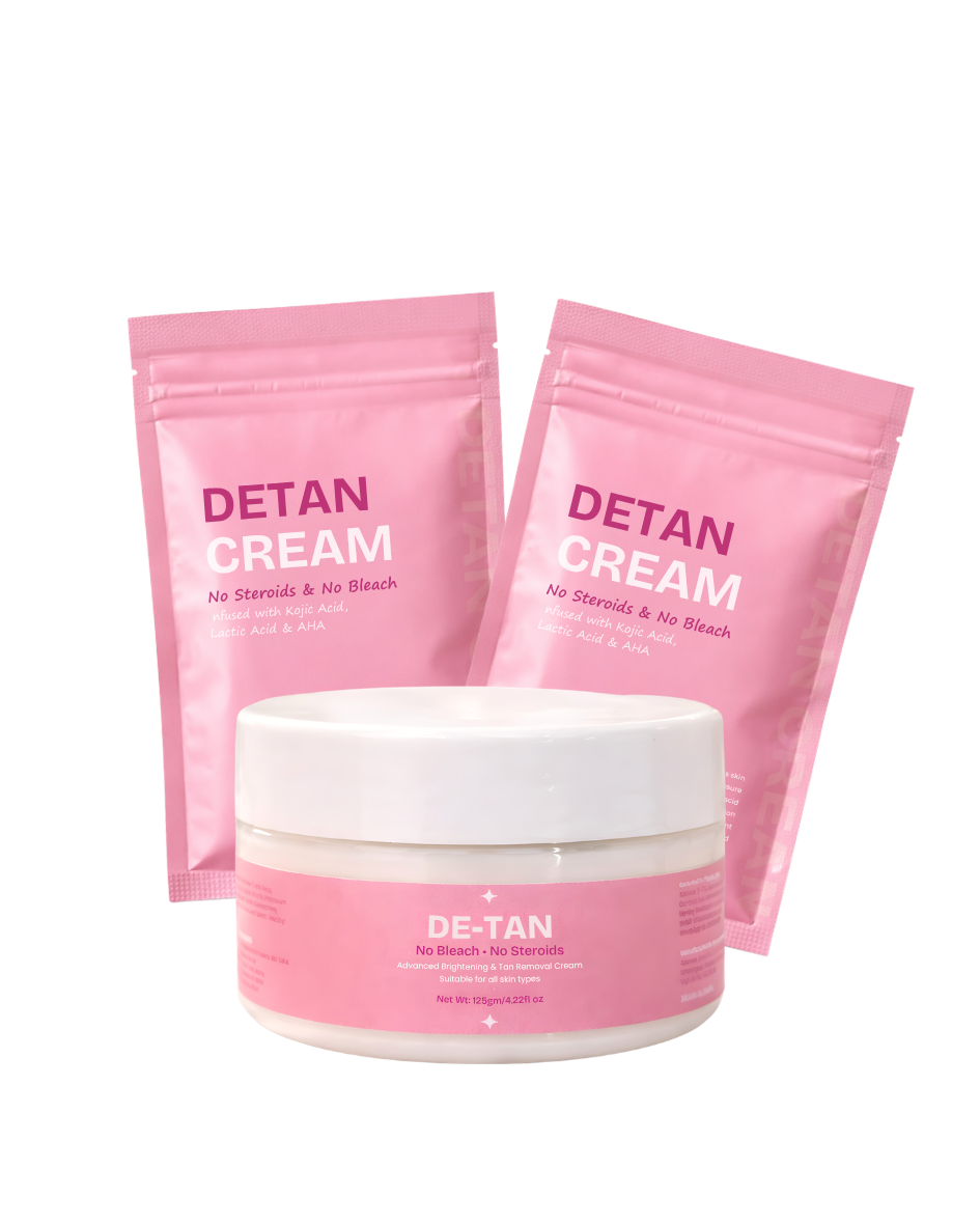 Detan refill and full pack  Combo (125 gm+ 2x50ml refill)