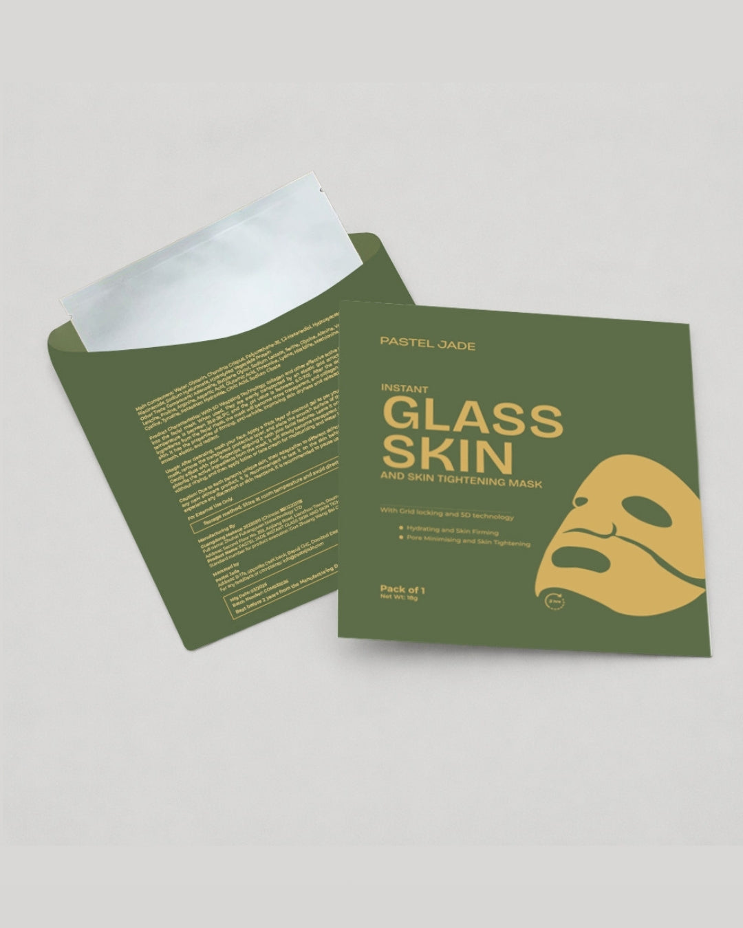 Instant Glass Skin and Skin Tightening Mask pack of 1 (Bio collagen mask)