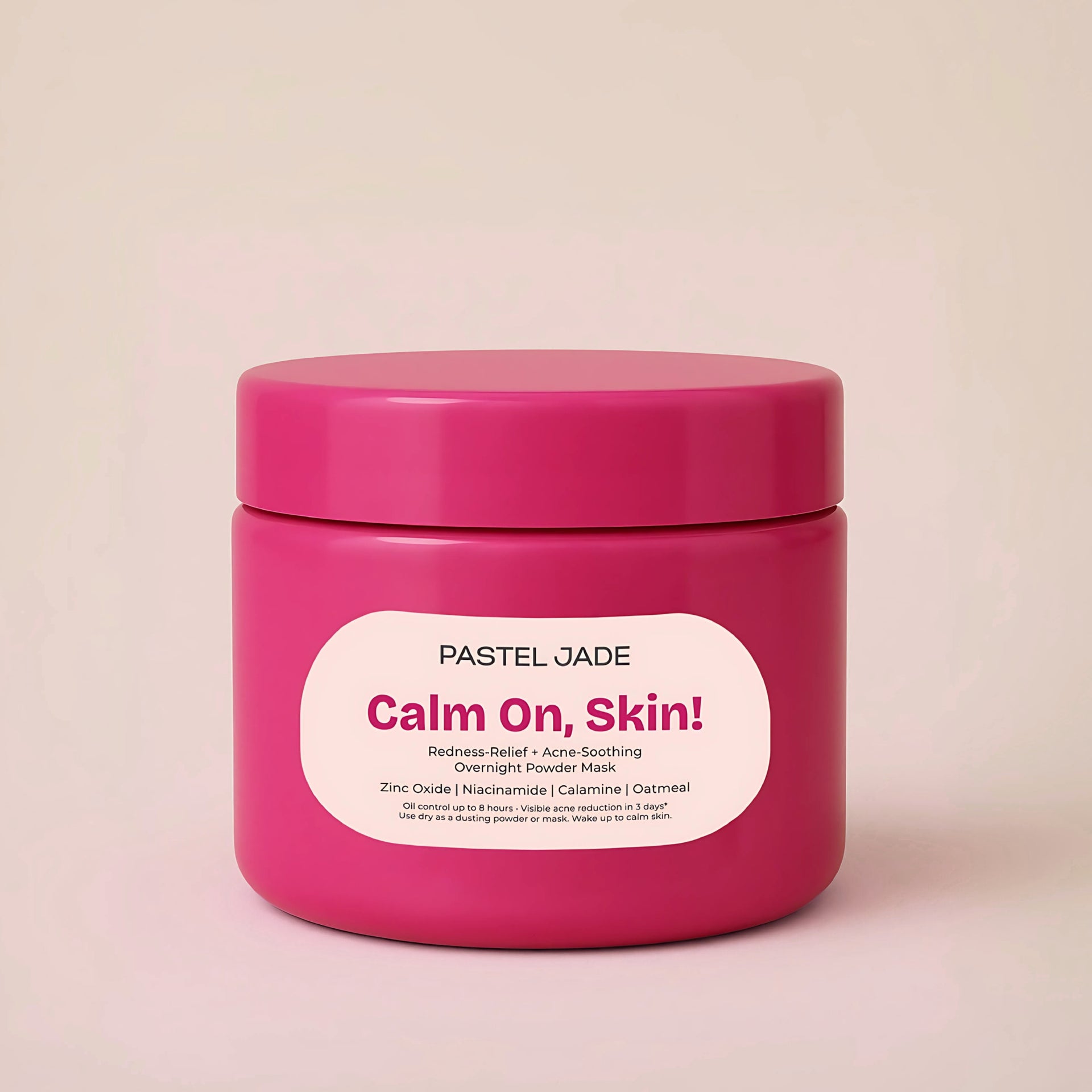 Calm On, Skin! Targets acne, redness, pigmentation, oiliness, dry patches, sensitivity, flare-ups & barrier damage — for all skin types prone to breakouts.